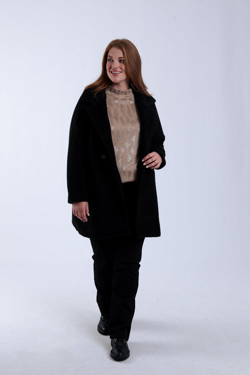 Manteau mi-long uni-Paprika-6