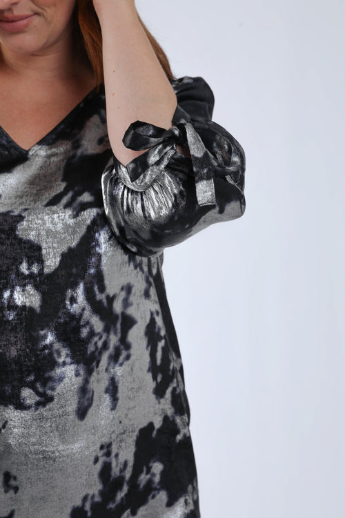 Blouse effet satinée tie&dye-Paprika-5