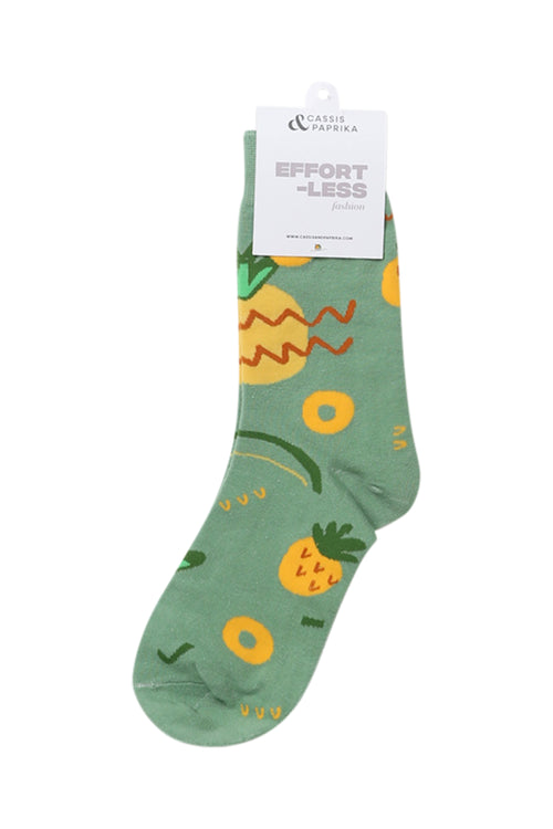 Ananasprint sokken-Paprika-1