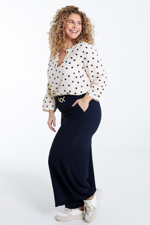 Blouse en viscose imprimé pois-Paprika-9