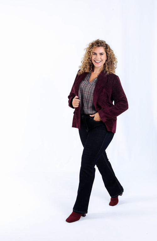 Effen corduroy blazer-Paprika-8