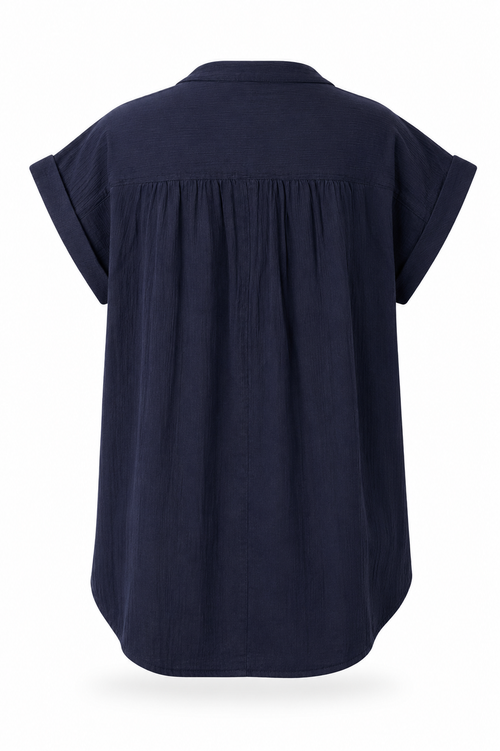 Top en coton uni-Paprika-3