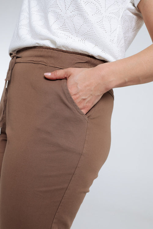 Pantalon chino en coton uni-Paprika-4