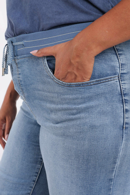 Wijde jegging Lolly 7/8 in denim-Paprika-4