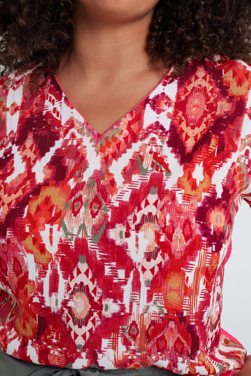 T-shirt imprimé ethnique-Paprika-5