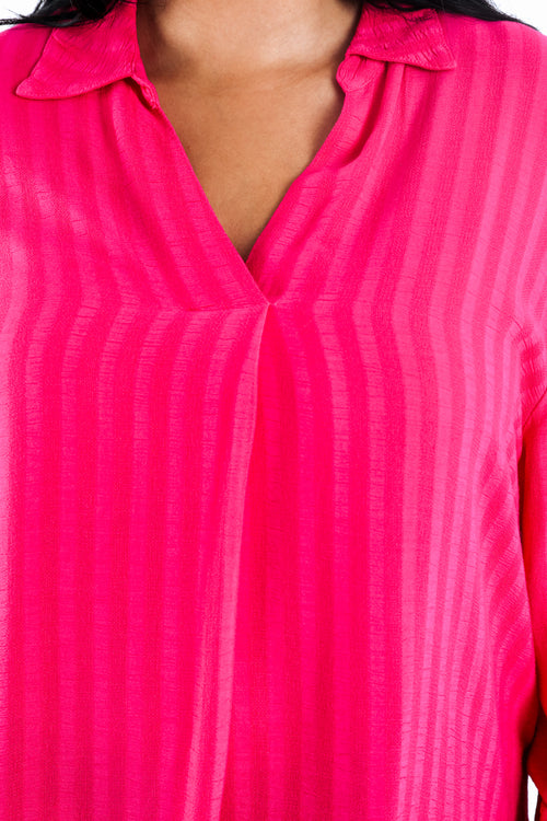 Effen viscose overhemd-Paprika-3