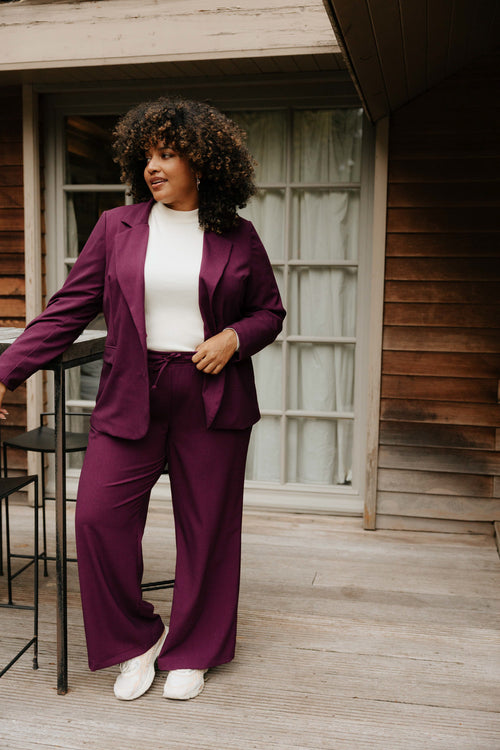 Effen wijde broek-Paprika-1