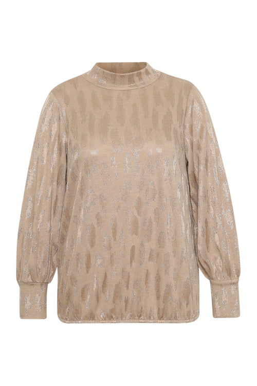 T-shirt imprimé animal avec lurex-Paprika-8