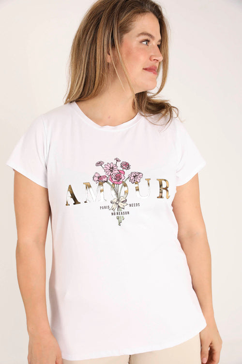 T-shirt en coton imprimé Amour-Paprika-4