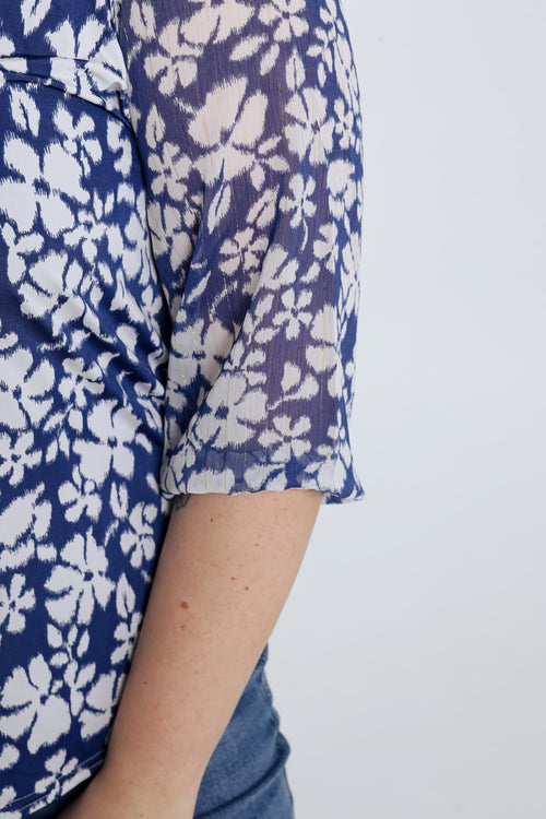 T-shirt met bloemenprint-Paprika-6