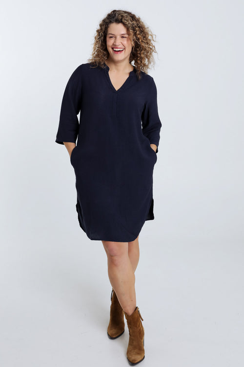 Robe tunique unie-Paprika-7