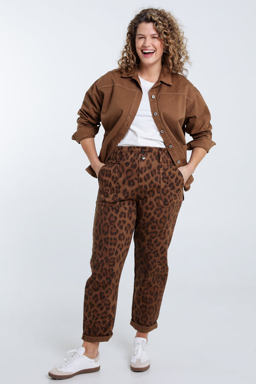 Veste en jeans unie-Paprika-8