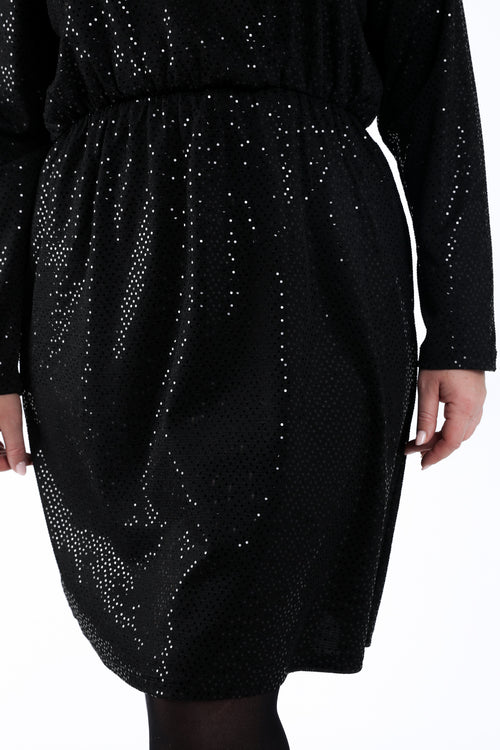 Korte jurk met glinsterend effect-Paprika-5