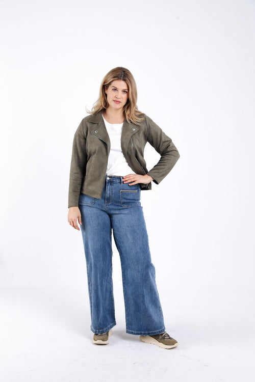 Jasje perfecto suède-effect-Paprika-5