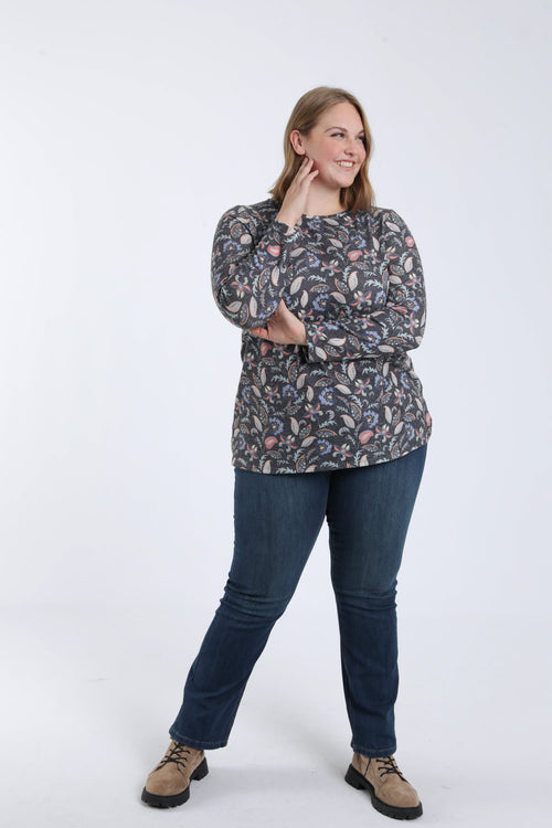 Tuniek met Indiase bloemenprint-Paprika-6