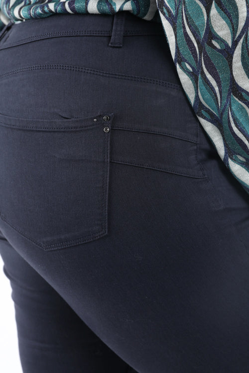 Effen slim fit 7/8 broek Louise-Paprika-5