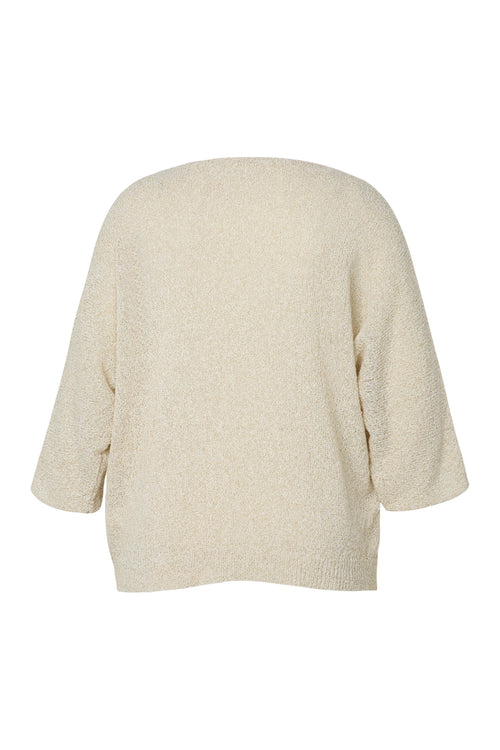 Pull boîte en coton avec lurex-Paprika-11