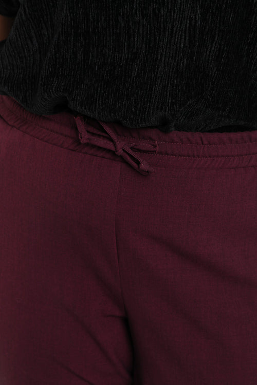 Pantalon large uni-Paprika-4