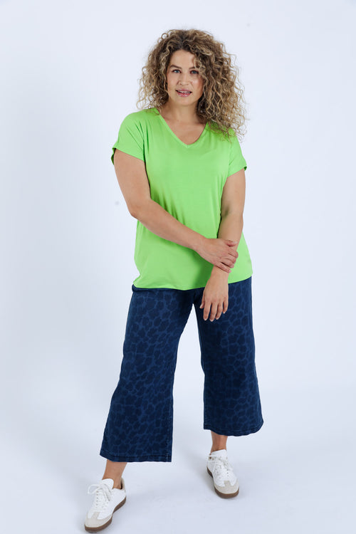 T-shirt uni en viscose-Paprika-9