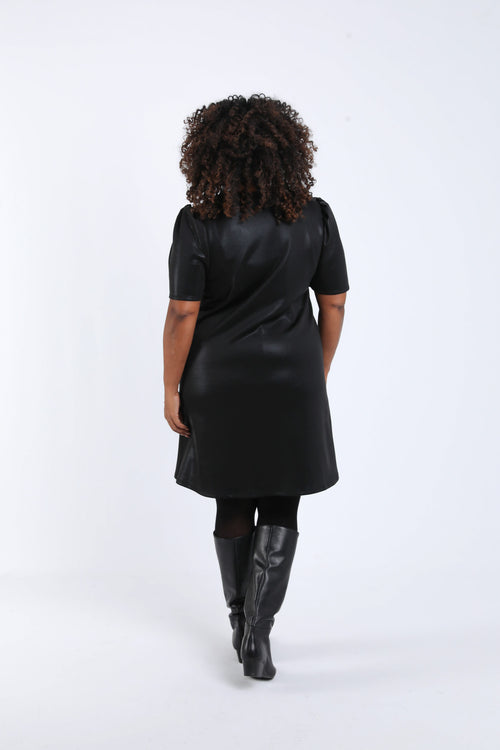 Robe unie effet satiné-Paprika-1