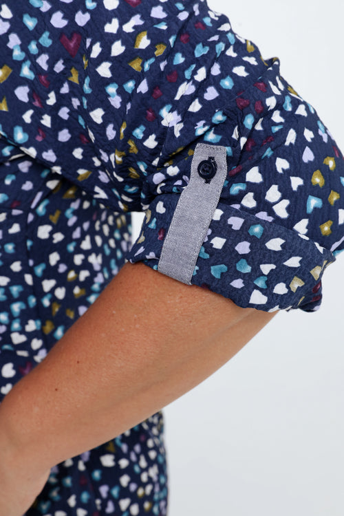 Hemd in wafelstof met hartjesmotief-Paprika-5