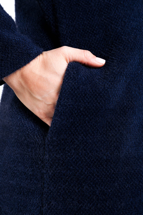 Effen halflange jas-Paprika-6