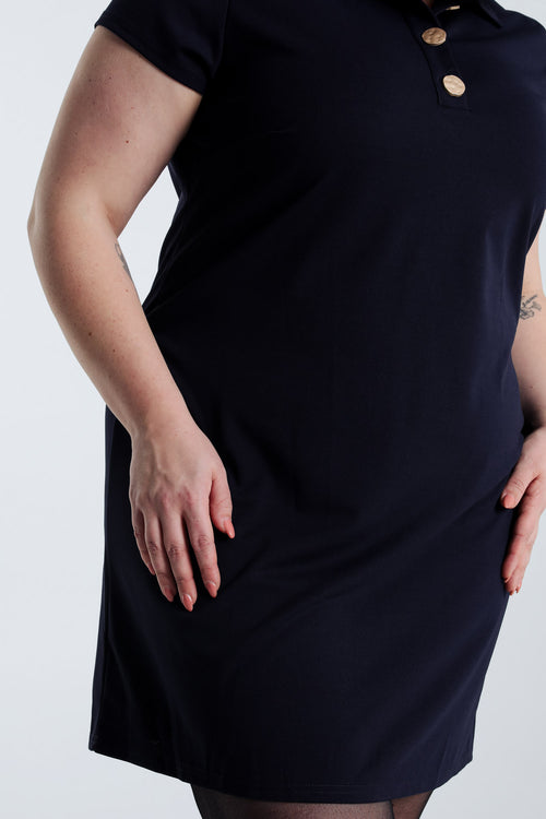 Robe polo unie-Paprika-6