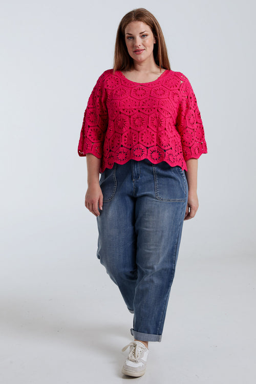 Pull en crochet uni-Paprika-8