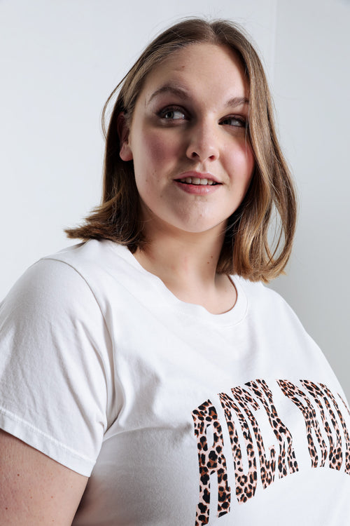 T-shirt van katoen Rock Roll-Paprika-6