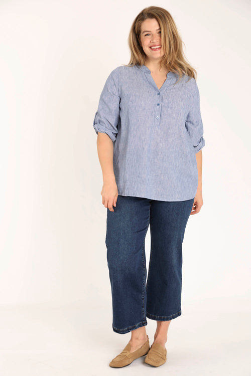 Blouse unie chinée-Paprika-7