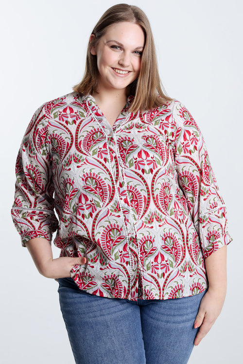 Blouse met paisleyprint-Paprika-1