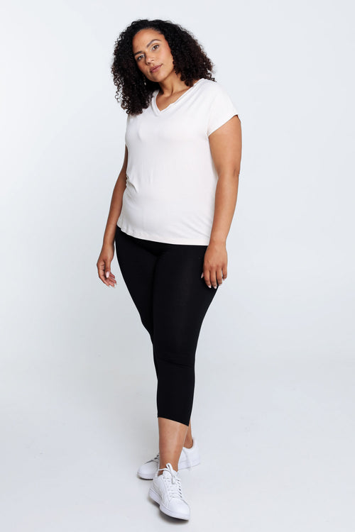 Effen 7/8-legging in viscose-Paprika-7