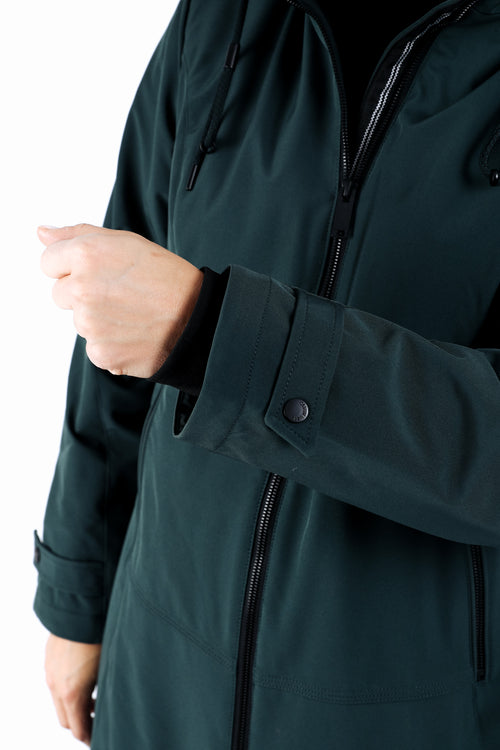 Effen parka met capuchon-Paprika-4