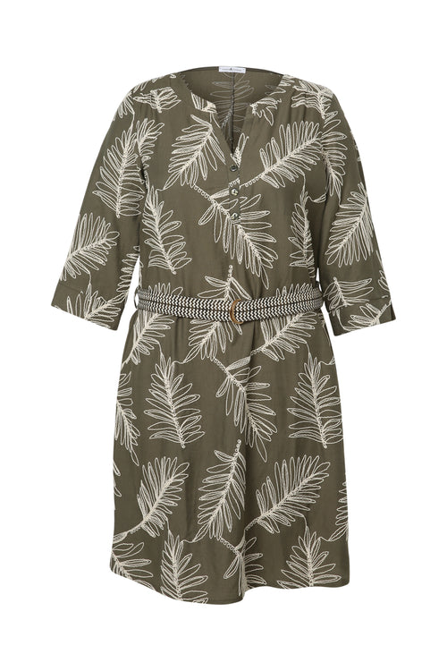Robe tunique en coton brodée-Paprika-10