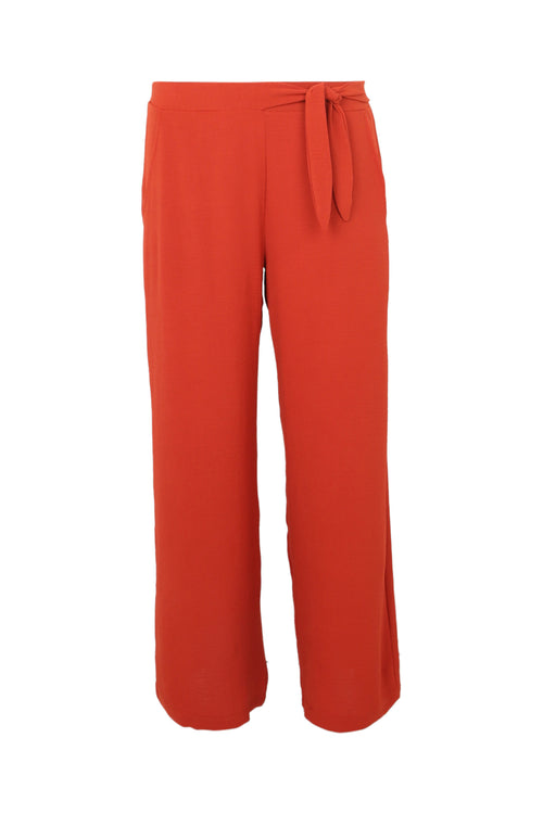 Pantalon large avec nœud-Paprika-10