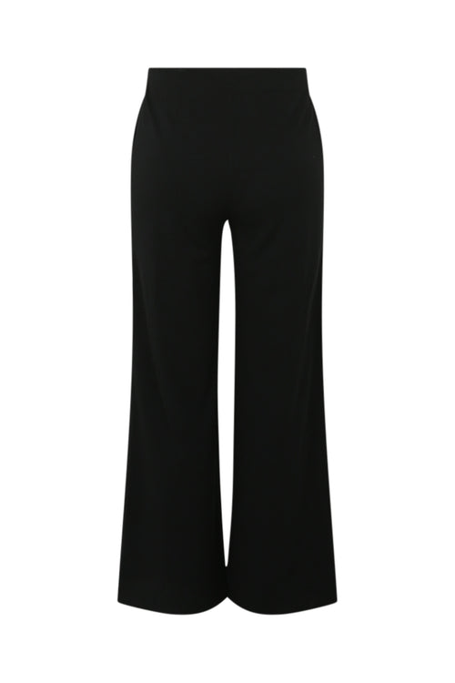 Effen rechte broek met halve riem met gouden gesp-Paprika-11