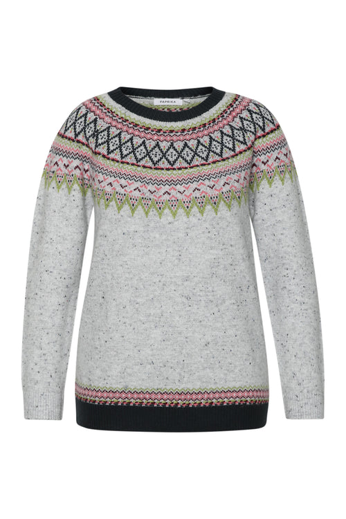 Pull motif jacquard-Paprika-8