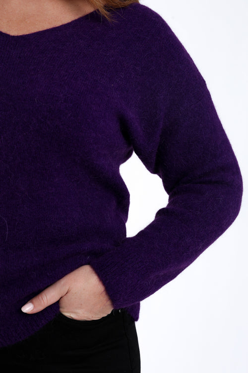 Trui met effen alpaca-Paprika-5