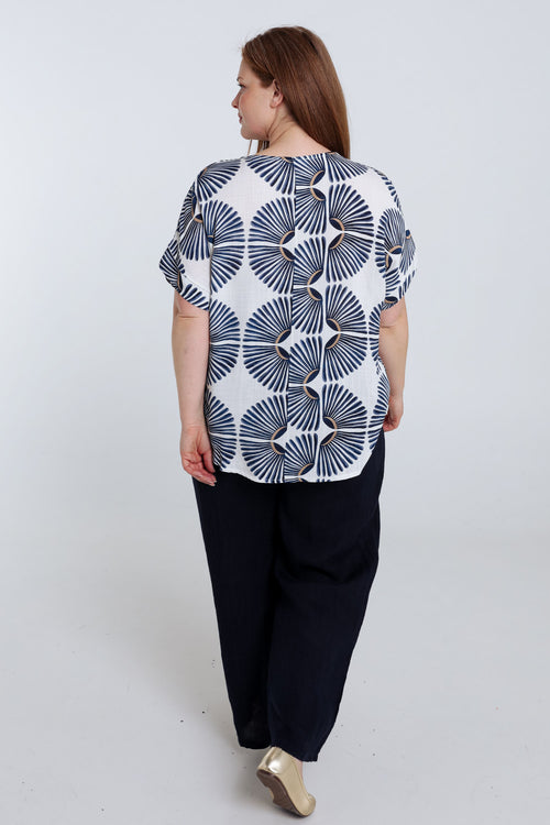 Tweeded bicolore viscose blouse-Paprika-2