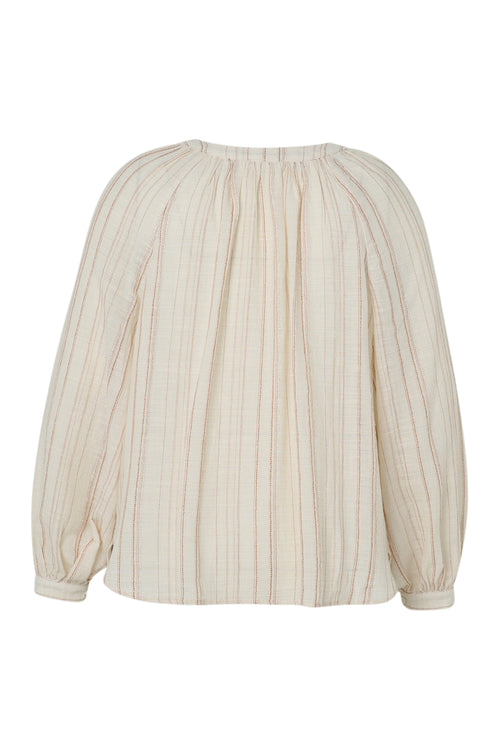 Blouse rayée avec lurex-Paprika-11