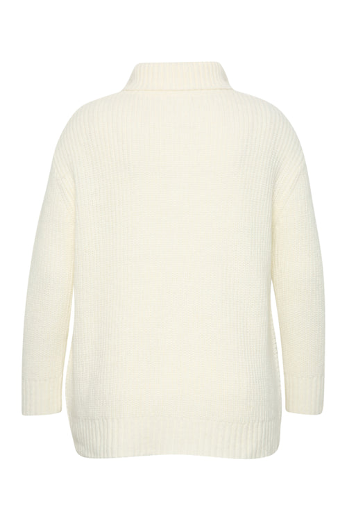 Pull uni col zippé-Paprika-3