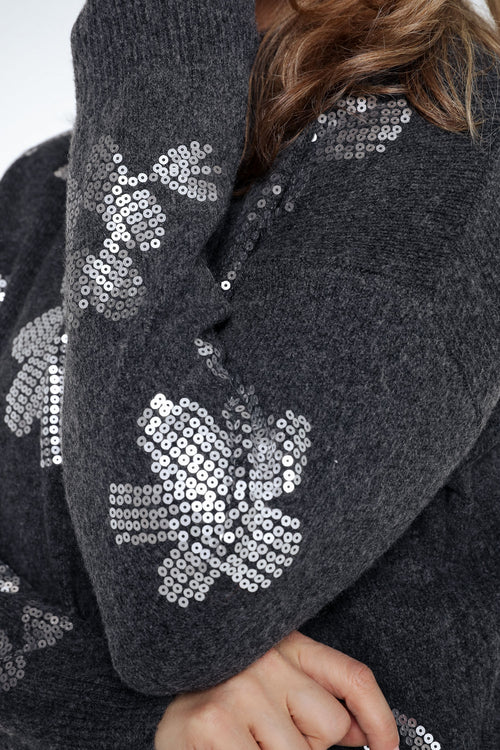 Pull avec fleurs en sequins-Paprika-5