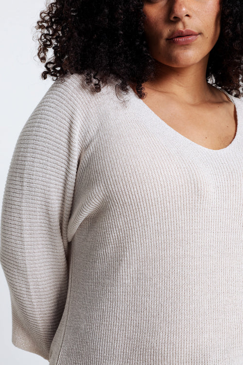 Pull  uni avec lurex-Paprika-5