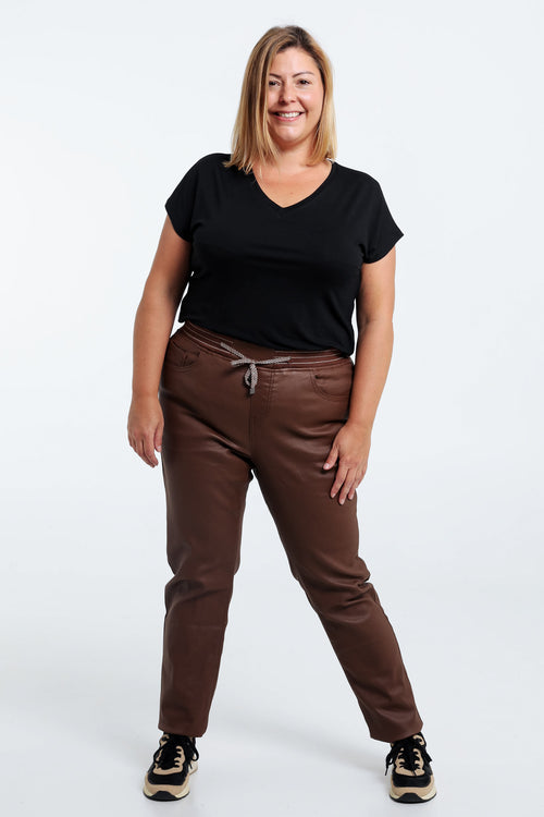 Jegging slim Lolly en coton-Paprika-5