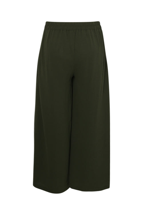Effen wijde 7/8 broek-Paprika-12