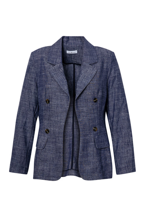 Lichte blazer in denimstijl-Paprika-1