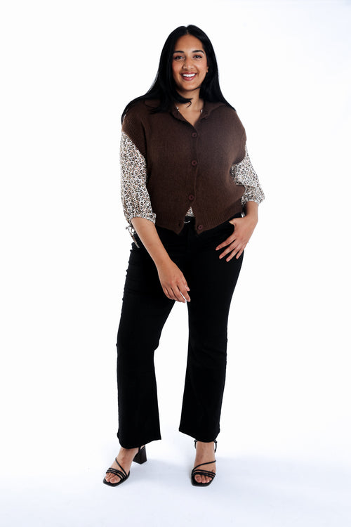 Cardigan court uni-Paprika-6