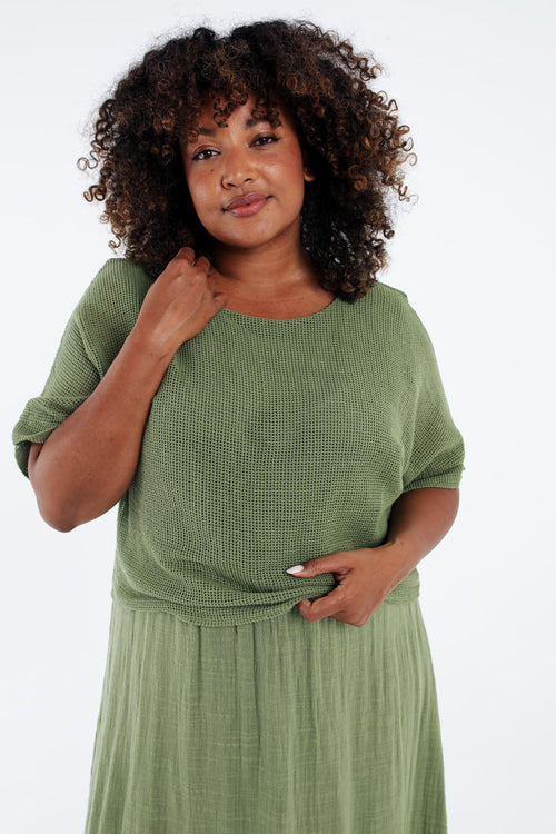 Robe 2en 1 en gaze de coton unie-Paprika-4