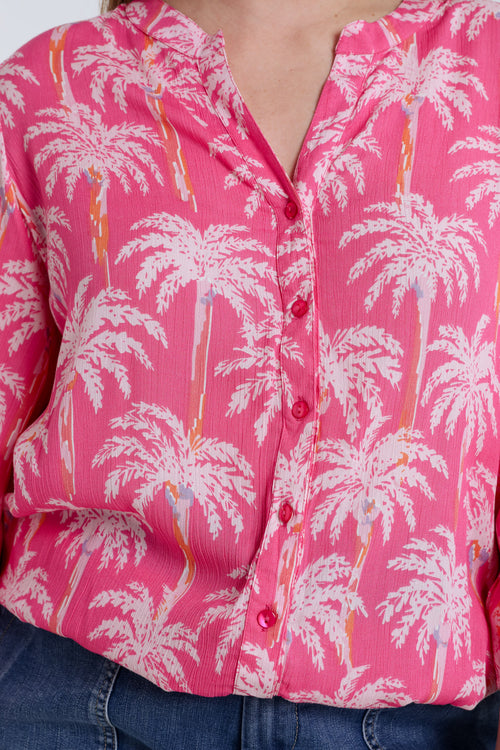 Blouse en viscose imprimé palmiers-Paprika-5