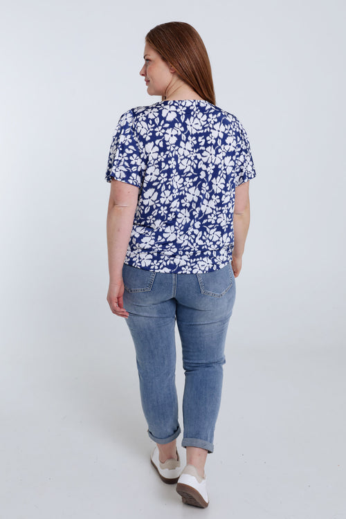 T-shirt imprimé floral-Paprika-2